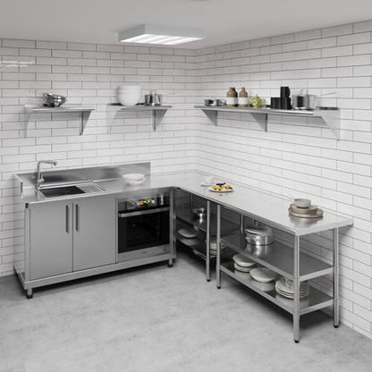 12 in. x 72 in. Stainless Steel Wall Mount Shelf (12 in. x 72 in.)