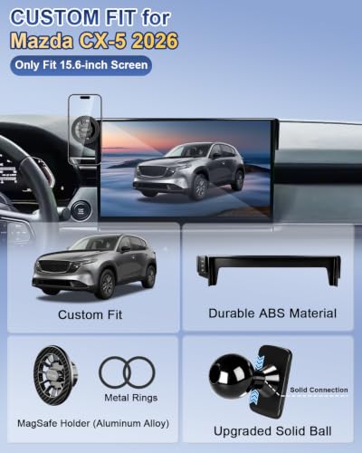 Magnetic Phone Holder for Mazda CX (Magnetic / 2026 Mazda CX5 | 15.6-Inch)