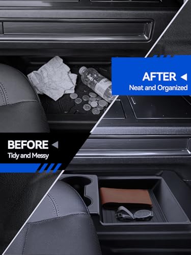 for Hummer Lower Center Console Organizer 2023 2024 2025 2026 GMC Hummer EV SUV Accessories 2 Pcs Set with Center Console Organizer + Cup Holder Durable ABS Plastic (for 2023-2026 GMC Hummer)