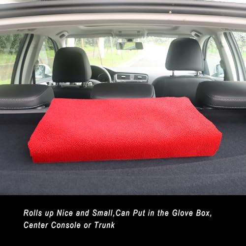 Car Seat Cover Protector Front Seats (2Pcs Front Seat Towel / Red)