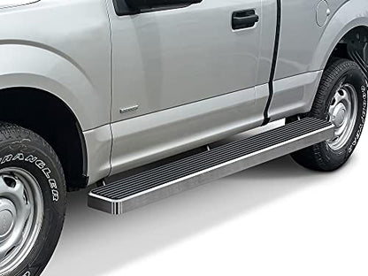iBoard W2W 6in Running Boards for F150 F250 F350 Regular Cab 6.5ft Bed (Stainless Steel Polished / W2W 6.5ft Bed - 6")