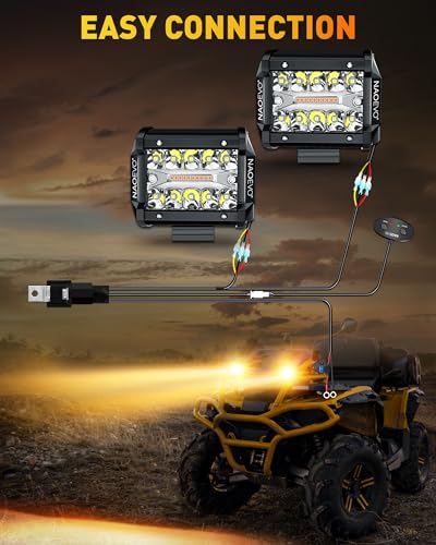 4 Inch LED Pod Lights (White&Amber 6Modes)