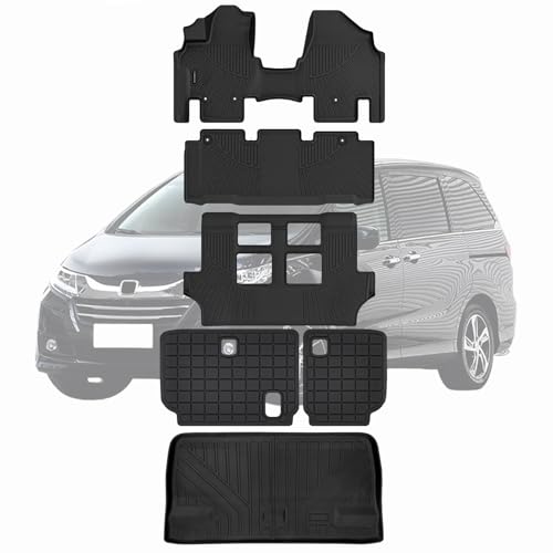 Floor Mats & Trunk Mats for 2011 (2011-17|For Honda Odyssey|Full Set)