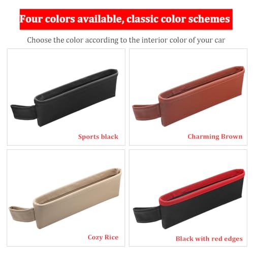 2PCS Car Seat Gap Filler Organizer (Beige)
