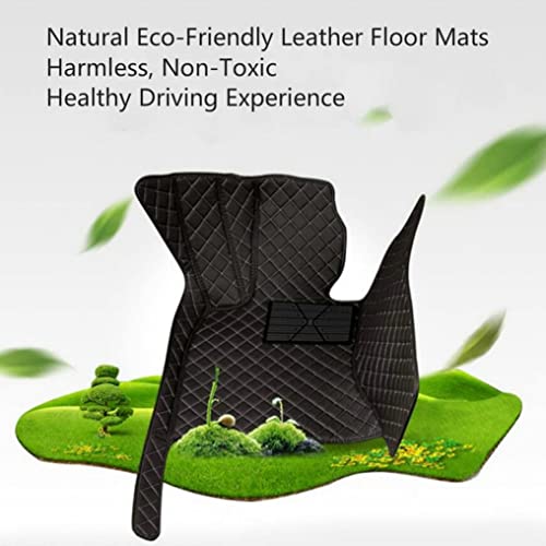 Custom All Weather Protection Leather Car Floor Mats for Cars Sedan SUV Sports Car Waterproof Floor Mat (Wine red)