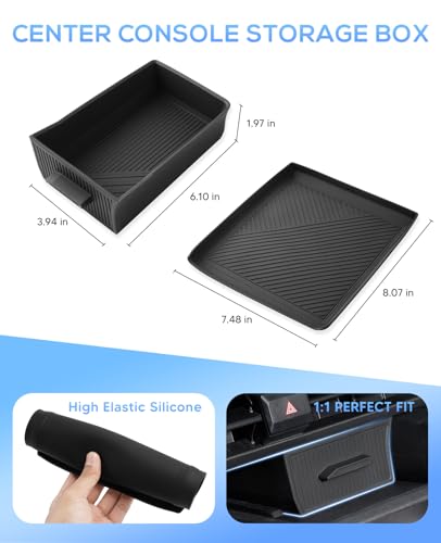 Center Console Storage Mat & Under Screen Drawer Tray for 2026 Toyota RAV4 (Drawer Tray-Console Mat)
