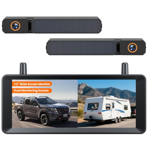 2 Solar Wireless Backup Cameras