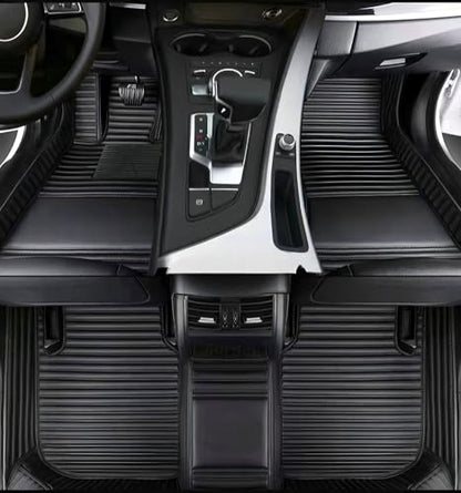 Customization Floor Mats and Cargo Mats are Suitable for 99% of Cars (black stripe / 3D Floor Mats)