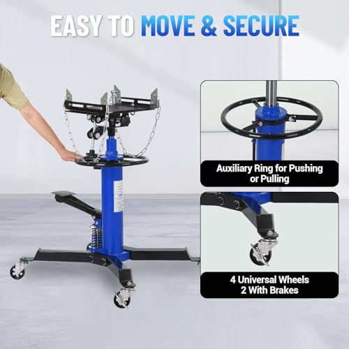 Dual Plunger Hydraulic Transmission Jack 1322lbs Capacity (1322 LBS / Blue)
