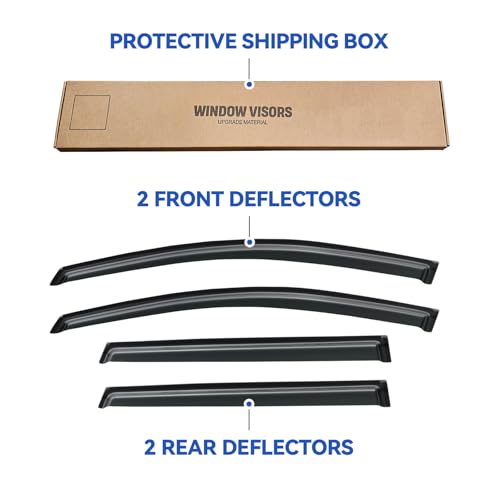 Window Visors Rain Guards for 2009 (2009-2017 Chevy Traverse)