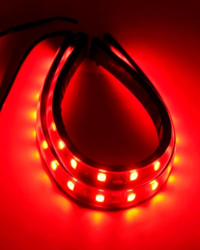 12V Led Light Strip for Car Motorcycle Golf Cart 12.5In Red 4Pack (Red Led Strip)