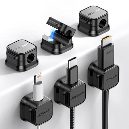 6 Pack Magnetic Cable Clips Cord Organizer Adhesive Wire Management (6-Pack)