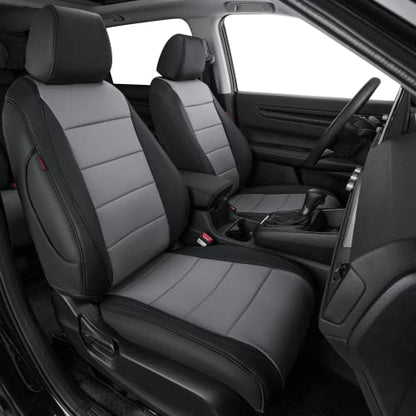 CRV Car Seat Covers Custom Fit for Honda 2023 (Leatherette(Black/Gray) / 2023-2026 CRV LX,EX,EX-L,Sport,Hybrid,Trailsport)