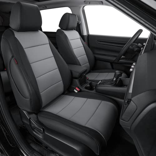 CRV Car Seat Covers Custom Fit for Honda 2023 (Leatherette(Black/Gray) / 2023-2027 CRV LX,EX,EX-L,Sport,Hybrid,Trailsport)