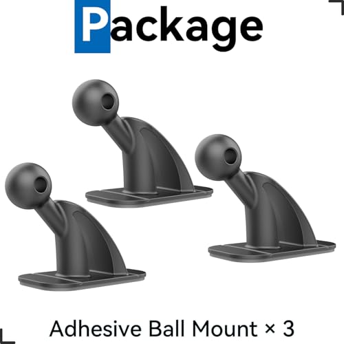 3 Pack Sticky 17mm Ball Mount for Car Mount Adhesive Replacement Magnetic Phone Holder MagSafe Mounting Base Dashboard Sticker 3M VHB Tape (3 Pack)