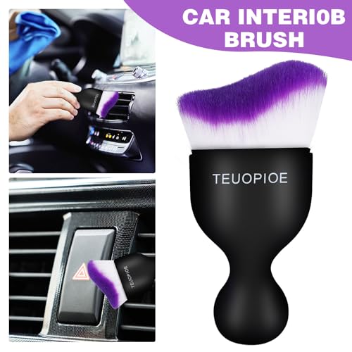Car Detailing Brush for Interior Dusting and Air Vents (Purple)
