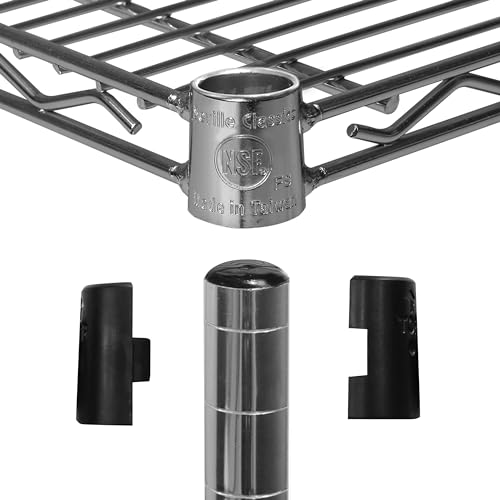 UltraDurable Heavy Duty NSF Solid Steel Wire Rack Storage Unit Wheels (Steel / 5-Tier Shelving, 60" W x 24" D)