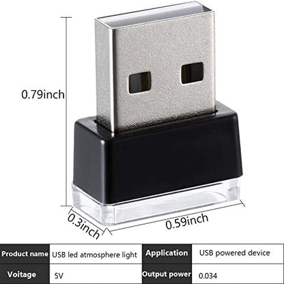 7 Pieces USB LED Light Car Interior Atmosphere Mini Lamp Lights