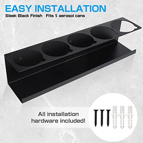 Aerosol Spray Can Holder Rack Organizer (5-Can)