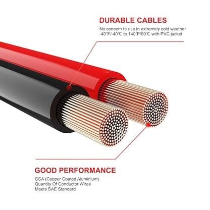 1 Gauge 30 Feet Heavy Duty Jumper Cables (1 Gauge 30 feet (Standard))