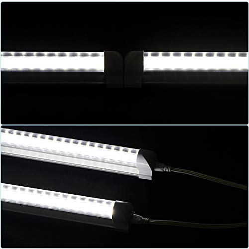 Pack of 20), 8FT LED Shop Light Fixture - 150W 19000LM, 6000K Cold White, T8 Integrated V Shape 8' Tube Lights, High Output Bulbs for Garage Warehouse Workshop,8Feet 8Foot Led Fluorescent Bulbs