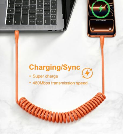 USB C to C Cable [3FT+6FT] (3FT+6FT / Orange)
