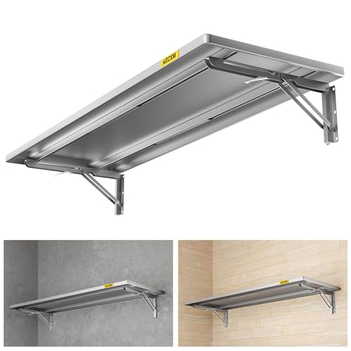 1.3x4ft Adjustable Rail Type Folding Storage Rack Shelf (1.3x4ft / Silver Gray)