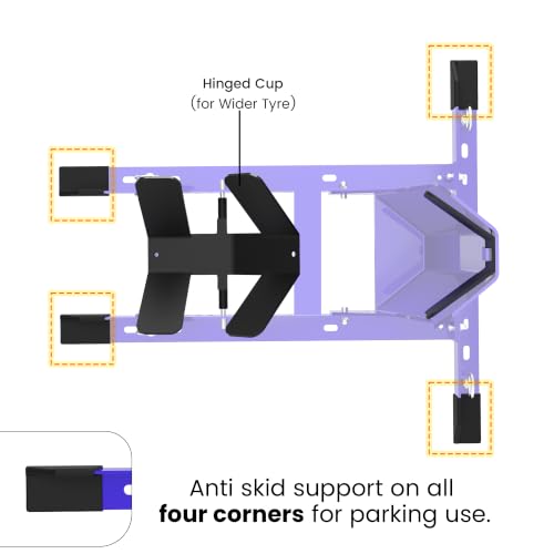 Universal Wheel Chock for Motorcycle Stand for Trailer Completely Adjustable Detachable Foldable Wheel Chock (Wheel Chock)