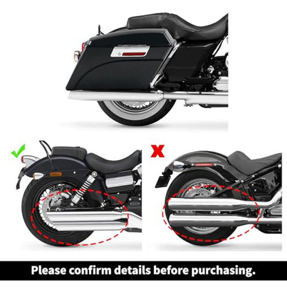 Motorcycle Saddlebags Hard Saddlebags For Harley Touring 1993 (Vivid Black W/ Black Latches / Standard)