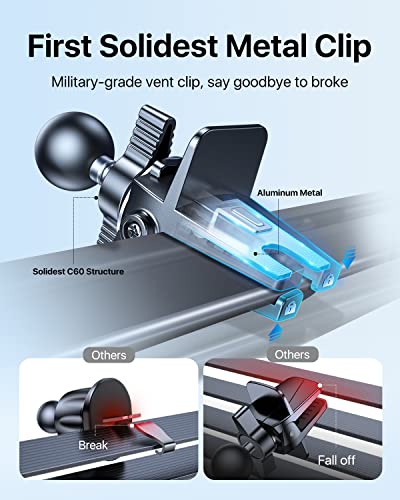 Upgraded for Magsafe Car Mount Pro [Strongest Magnet (Black-P2)
