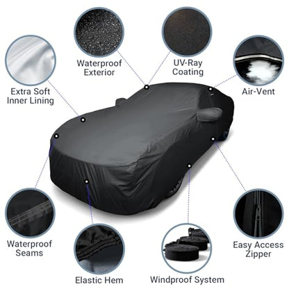 Waterproof Car Cover for 2009 (15. Fiesta Sedan 2009-2019 / Black)