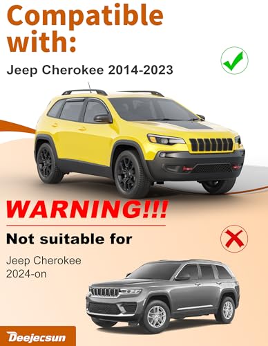 in Channel Window Visors Rain Guards for Jeep Cherokee 2014 (Fit for 2014-2023 Jeep Cherokee)