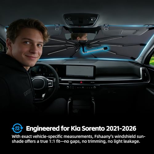 Windshield Sun Shade Umbrella for Kia Sorento 2021 (For Kia Sorento 2021-2026)