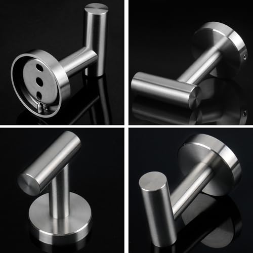 Bath Towel Hooks (Brushed Nickel / 8 Pack)