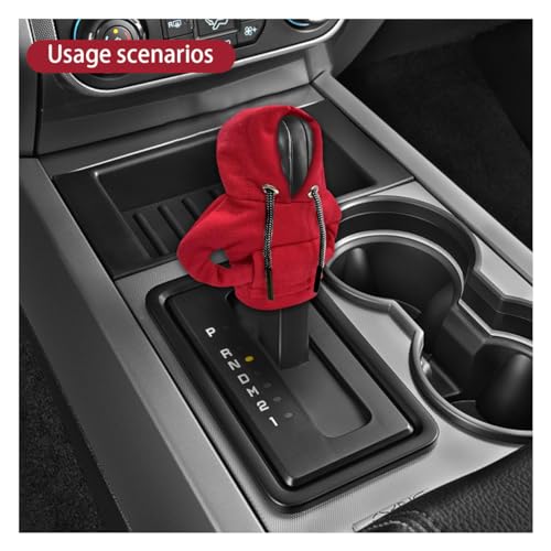 Car Gear Shift Hoodie Auto Shifter Knob Cover (Red / 1 Pcs)