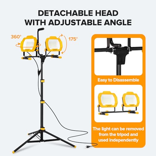 25000 Lumen LED Work Lights with Stand (25000 Lumen)