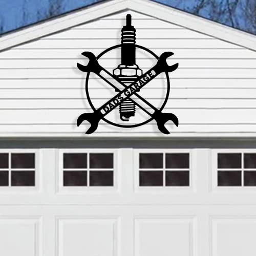 Personalized Papa's Custom Metal Workshop Sign For Mechanic (Design 6)