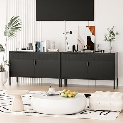 2 Door Storage Sideboard (Black / 25''H)