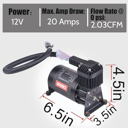 3 Gallon Air Tank with 150PSI Air Compressor 2PCS for Suspension (3 Gallon Air Tank+air Compressor / 3 Gallon Air Tank+air Compressor)