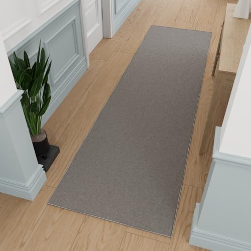 3x10 Hallway Runner Rug (Solid Gray)