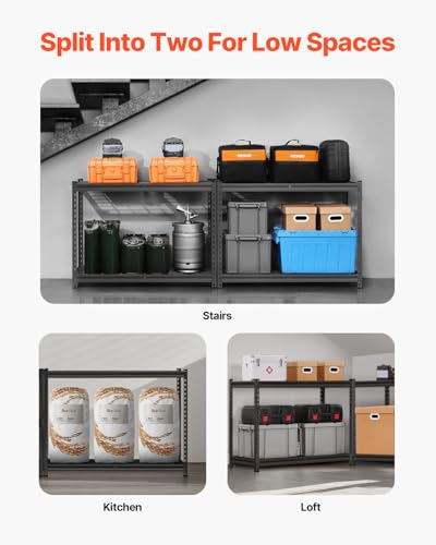 Storage Shelves (Black / 20" D x 40" W x 60" H)