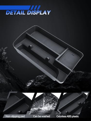 for Colorado Dashboard Console Organizer 2023 2024 2025 2026 Chevy Colorado& GMC Canyon Accessories Behind Screen Organizer Storage Box Console Dash Tray with Phone Holder (for 2023-2026 Colorado/Canyon)