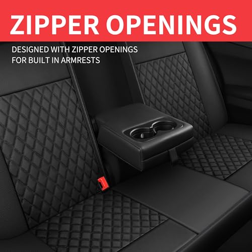 Faux Leather Full Set Car Seat Covers (N1 Black / Full Set)