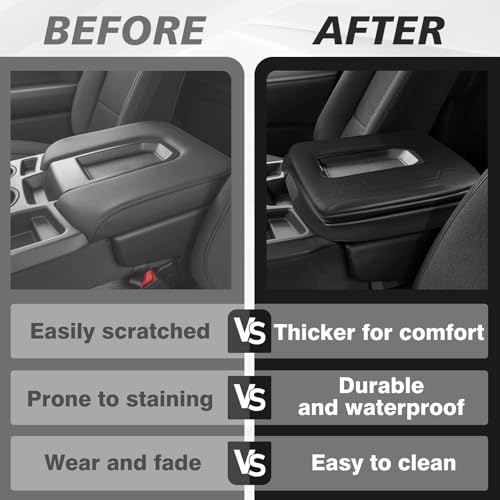 Armrest Cover for Silverado & Sierra 2019 (1) 19-26 |Silverado & Sierra| Jump Seat, +Thick)