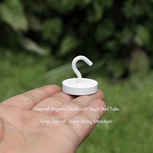 Magnetic Hooks Steel Tube Design for Cruise (White / 130lb Magnetic Hooks)