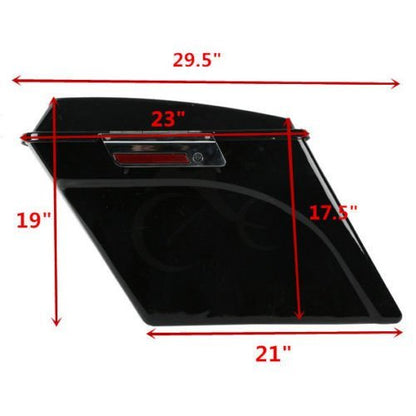Motorcycle 5" Stretched Saddlebags with Black Conversion Brackets Fit For Harley Softail Deluxe Heritage Softail 1984