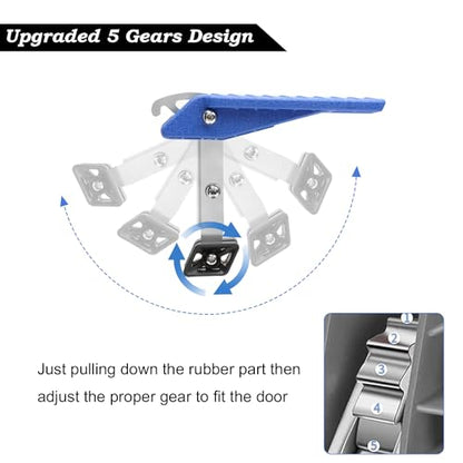 Foldable Car Door Step Stand Pedal (Evolution Pro Series / Blue)