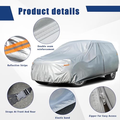 6 Layers Waterproof Car Cover for Honda Odyssey 1999 (LM-Silver / 37. Custom Fit Honda Odyssey)