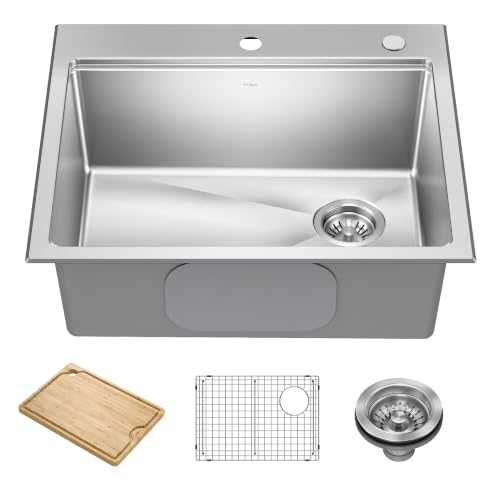 Fairlane 25 in Drop In (25 Inch / Single Bowl Workstation — Drop In)