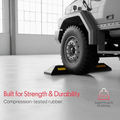 Curb Garage Vehicle Floor Stopper for Parking Safety 1PC Heavy Duty Rubber Parking Lot Driveway Stopper (Single Pack)